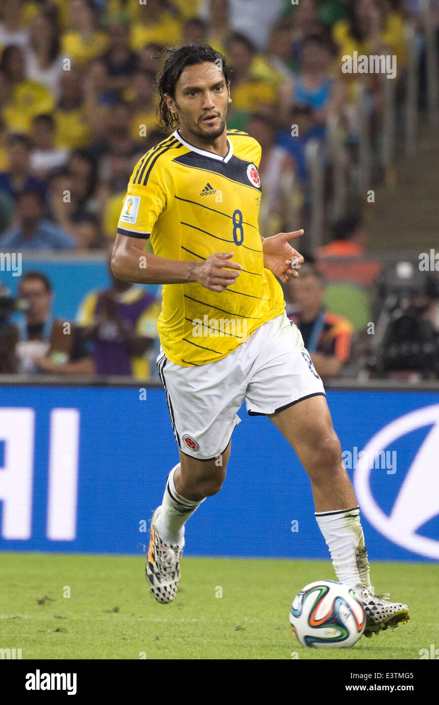 Rio de Janeiro, Brazil. 28th June, 2014. Abel Aguilar (COL) Football/Soccer : FIFA World Cup Brazil 2014 Round of 16 match between Colombia 2-0 Uruguay at Estadio do Maracana in Rio de Janeiro, Brazil . Credit:  Maurizio Borsari/AFLO/Alamy Live News Stock Photo