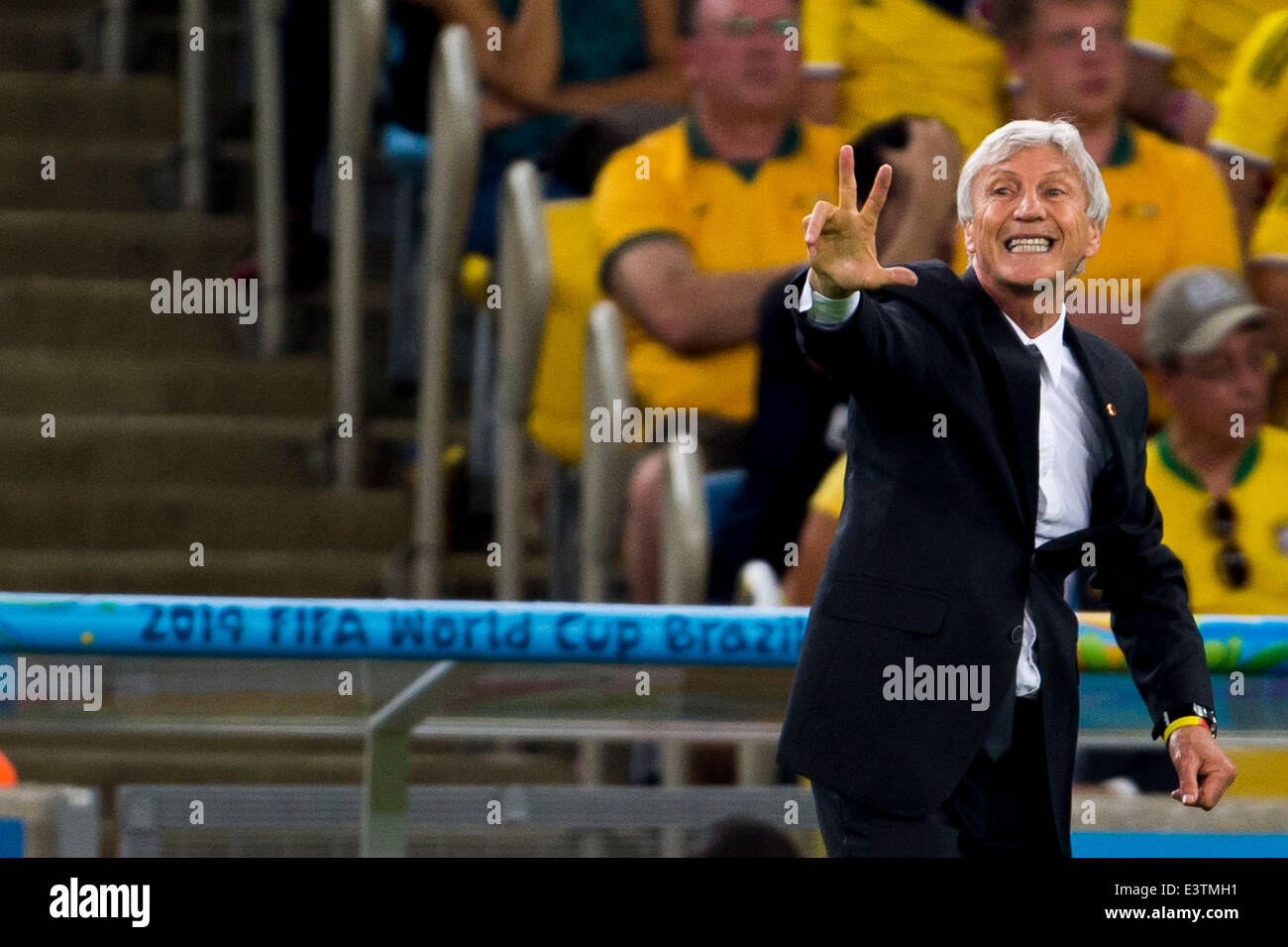 Rio de Janeiro, Brazil. 28th June, 2014. Jose Pekerman (COL) Football/Soccer : FIFA World Cup Brazil 2014 Round of 16 match between Colombia 2-0 Uruguay at Estadio do Maracana in Rio de Janeiro, Brazil . Credit:  Maurizio Borsari/AFLO/Alamy Live News Stock Photo