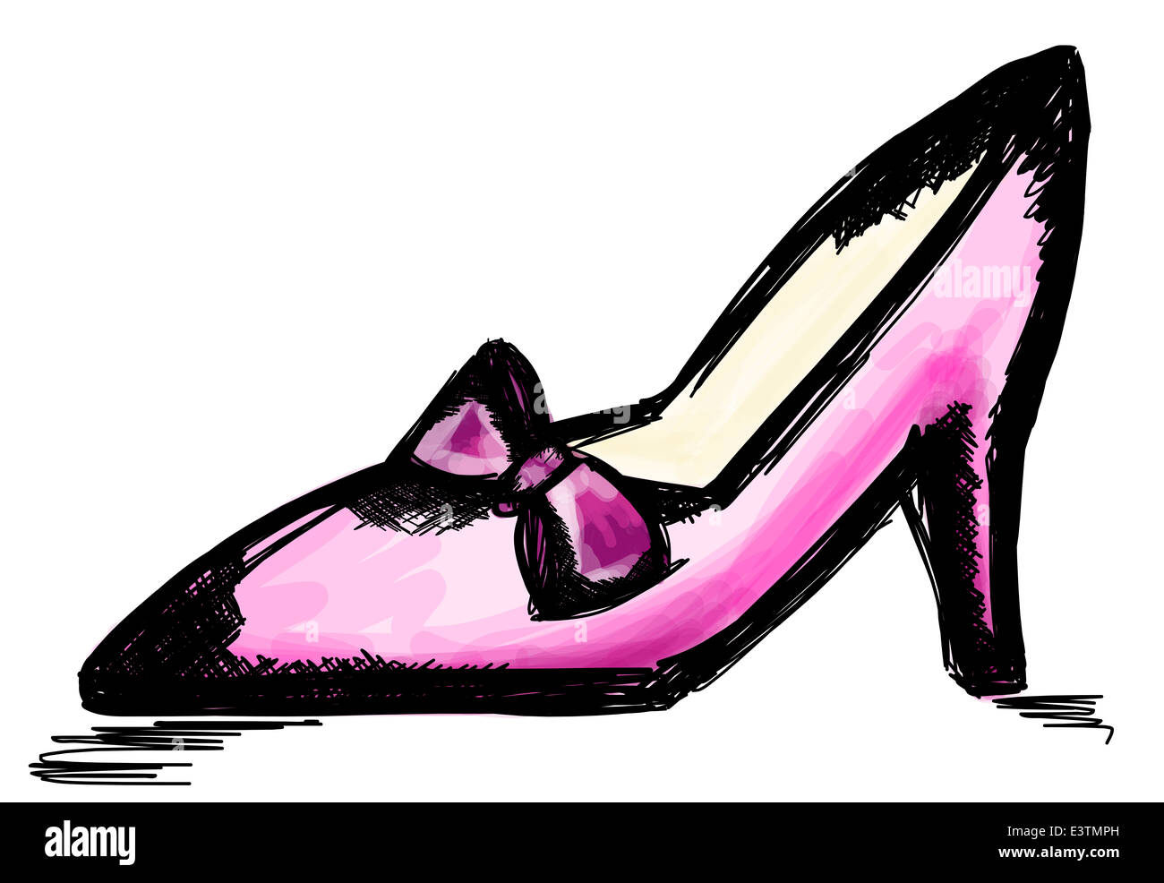 Illustration of a high heel shoe Stock Photo