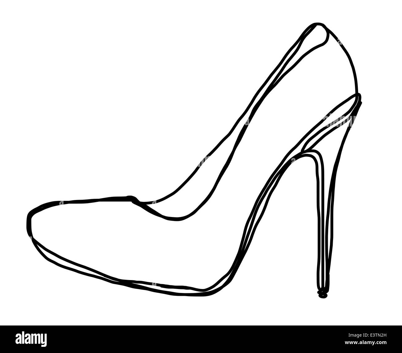 Illustration of a high heel shoe Stock Photo