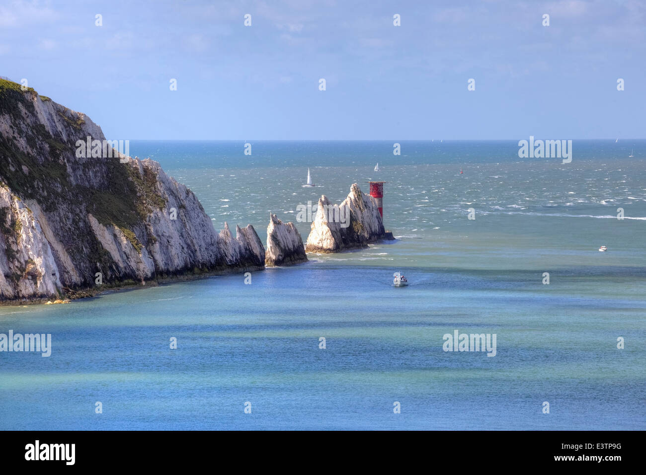 The Needles, Isle of Wight, England, United Kingdom Stock Photo