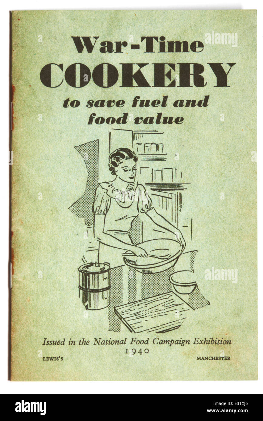 United Kingdom war-time cookery book from 1940 Stock Photo