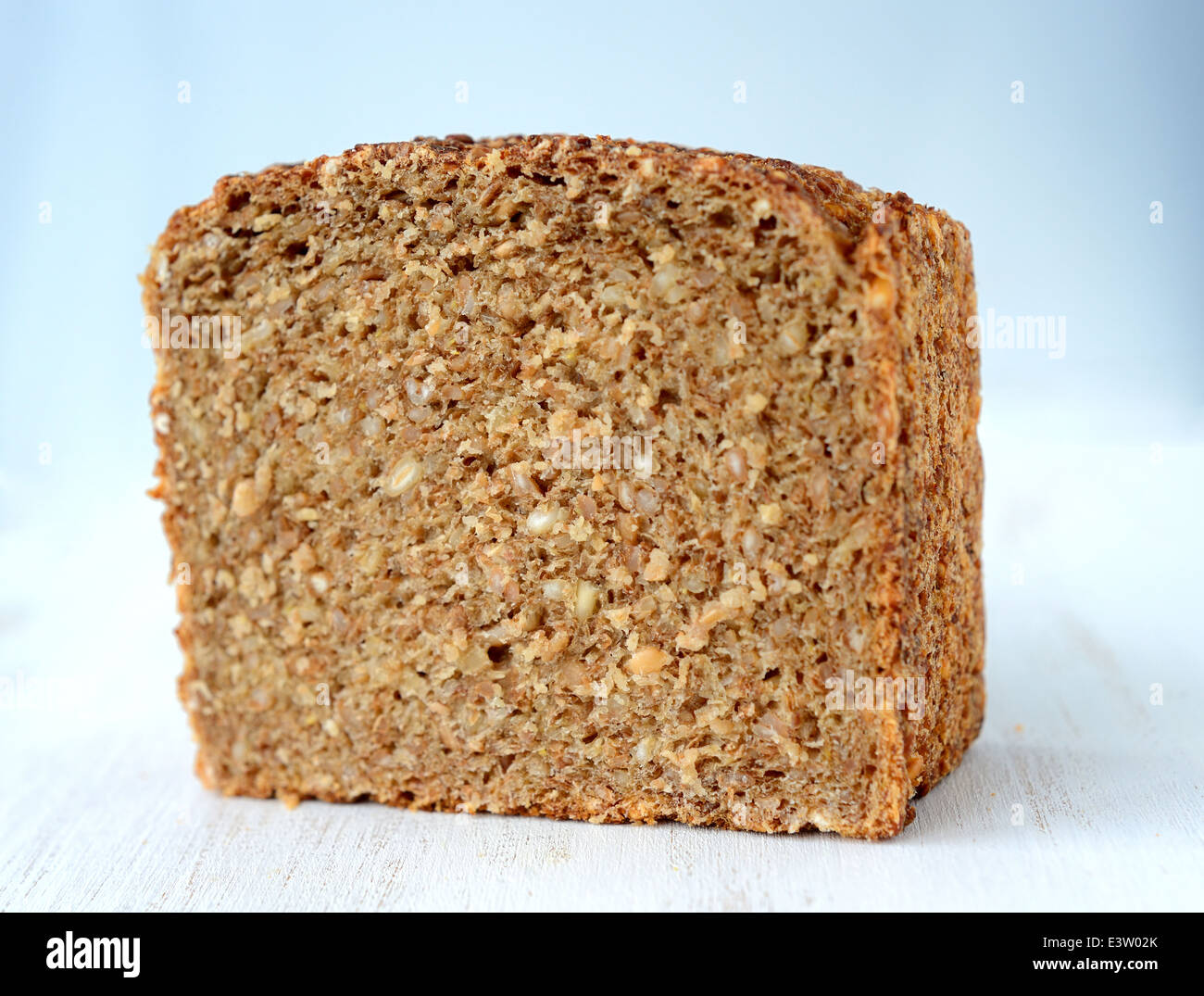 Slices of whole wheat bread. Stock Photo