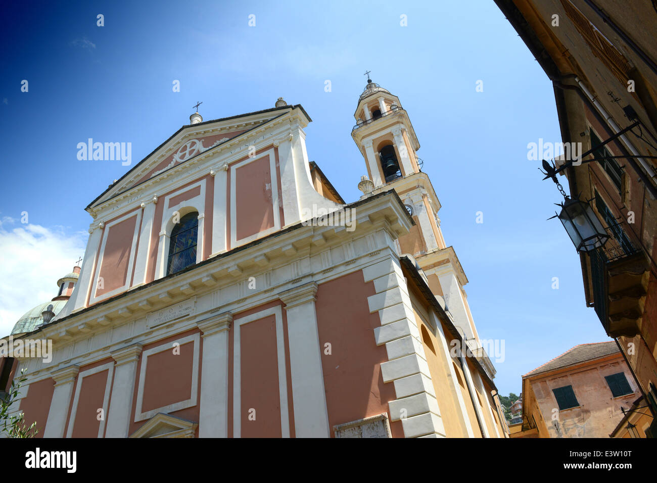 Moneglia in Liguria Italy Church of Santa Croce Stock Photo