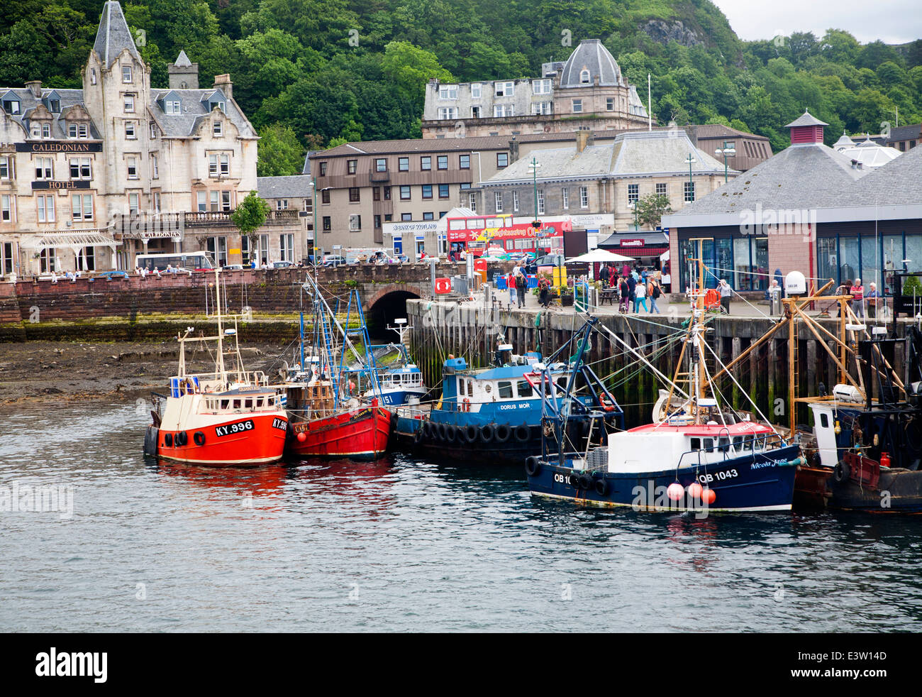 Fishing boats in the harbour Oban, Argyll and Bute, Scotland Stock Photo