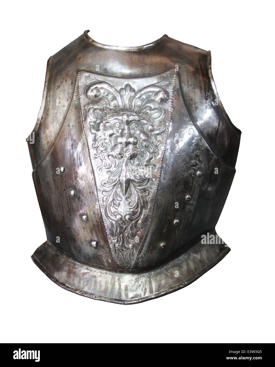 Decorated Toledo armor isolated on white background Stock Photo