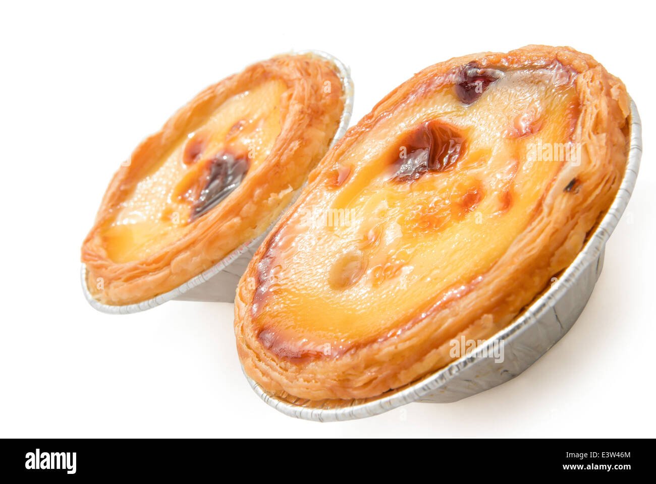 portuguese egg tart with clipping path Stock Photo