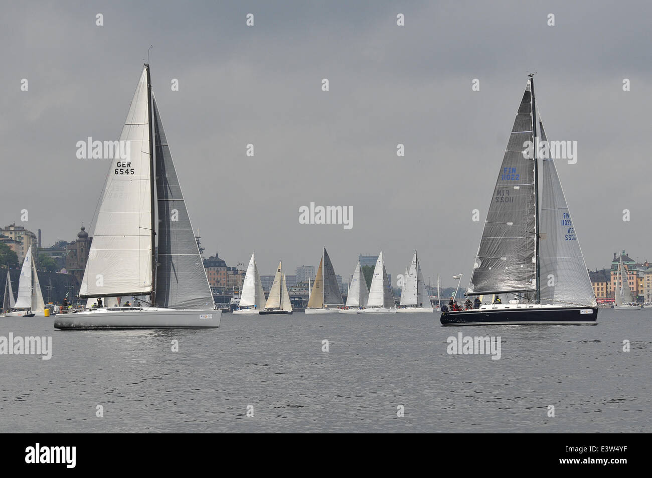Stockholm, Sweden. 30th June, 2014. Sailboats participate in the AF ...