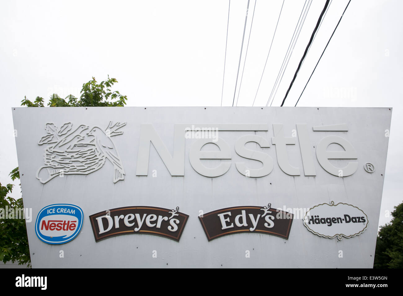 The Laurel Operations Center of Nestle North America. The Facility manufactures Dreyer's, Edy's, Haagen-Daz and Nestle Ice Cream Products. Stock Photo