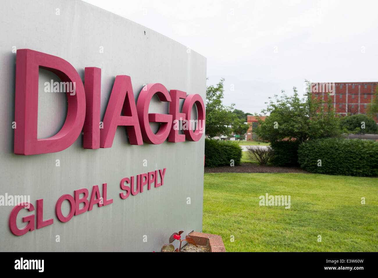 A Diageo PLC Global Supply facility in Halethorpe, Maryland. Diageo is one of the world's largest Liquor companies and its brands include Smirnoff Vodka, Johnnie Walker Scotch-Whiskey and Guinness Beer. Stock Photo