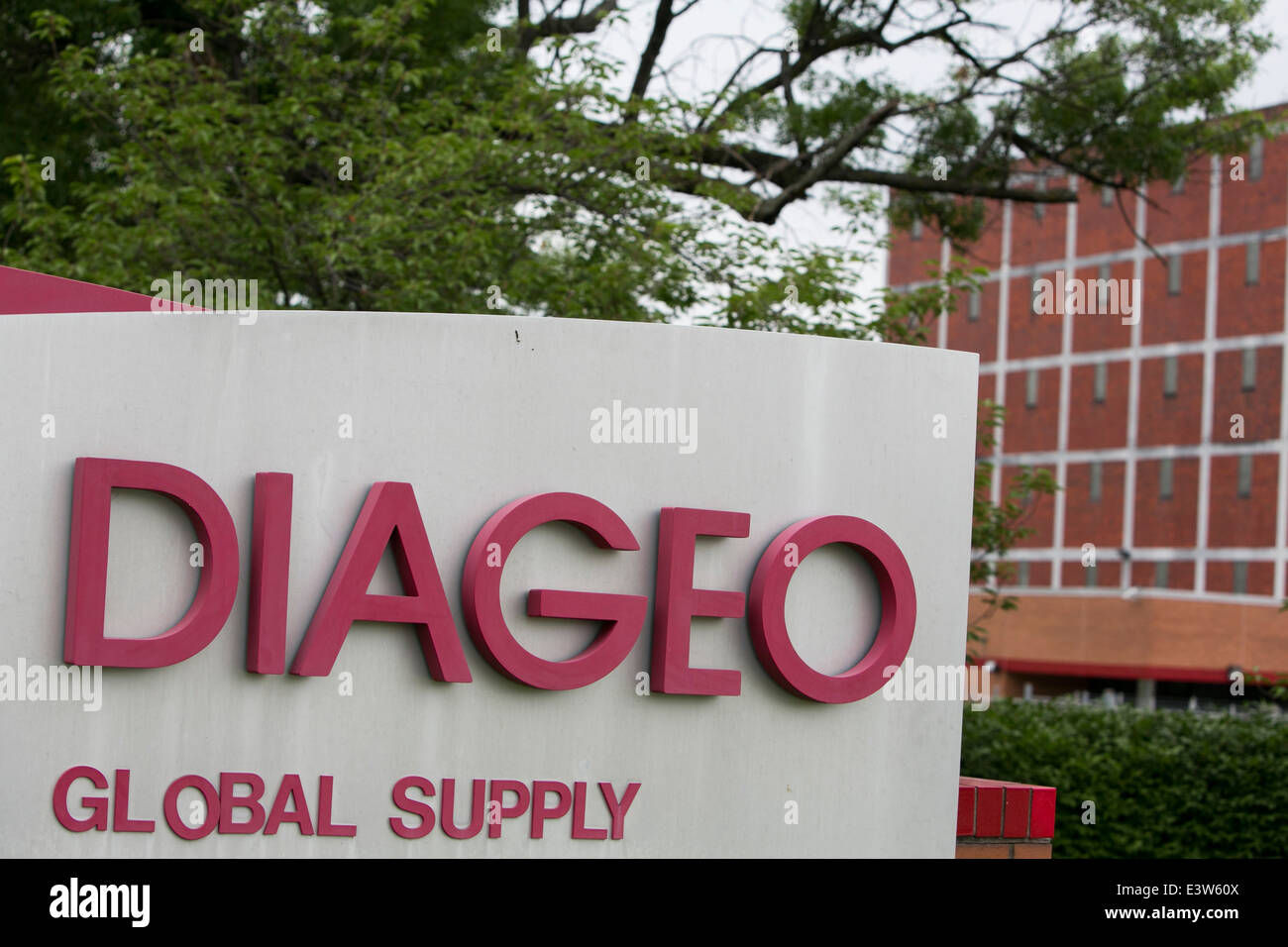 A Diageo PLC Global Supply facility in Halethorpe, Maryland. Diageo is one of the world's largest Liquor companies and its brands include Smirnoff Vodka, Johnnie Walker Scotch-Whiskey and Guinness Beer. Stock Photo