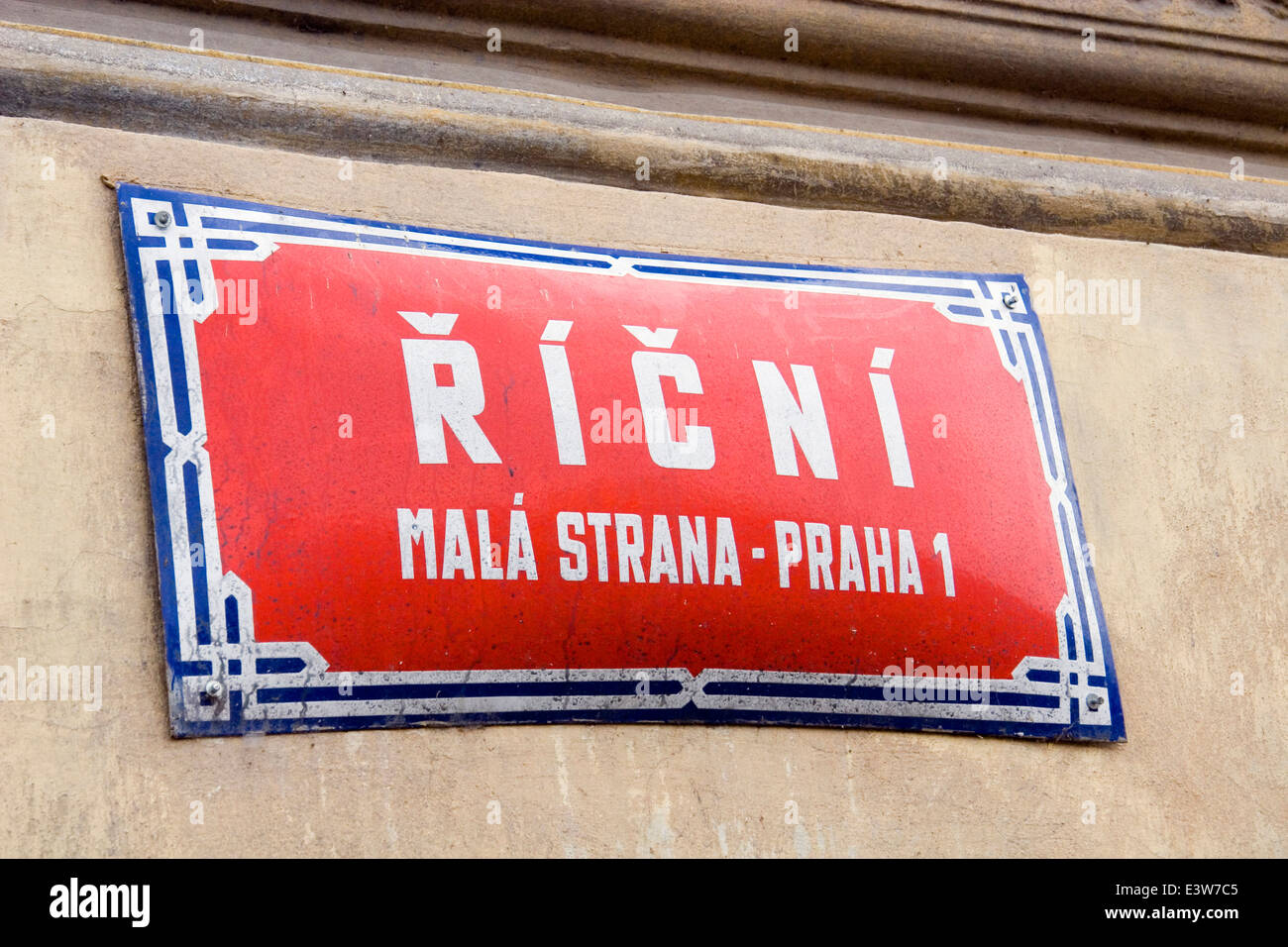 ricni street, prague, czech republic Stock Photo