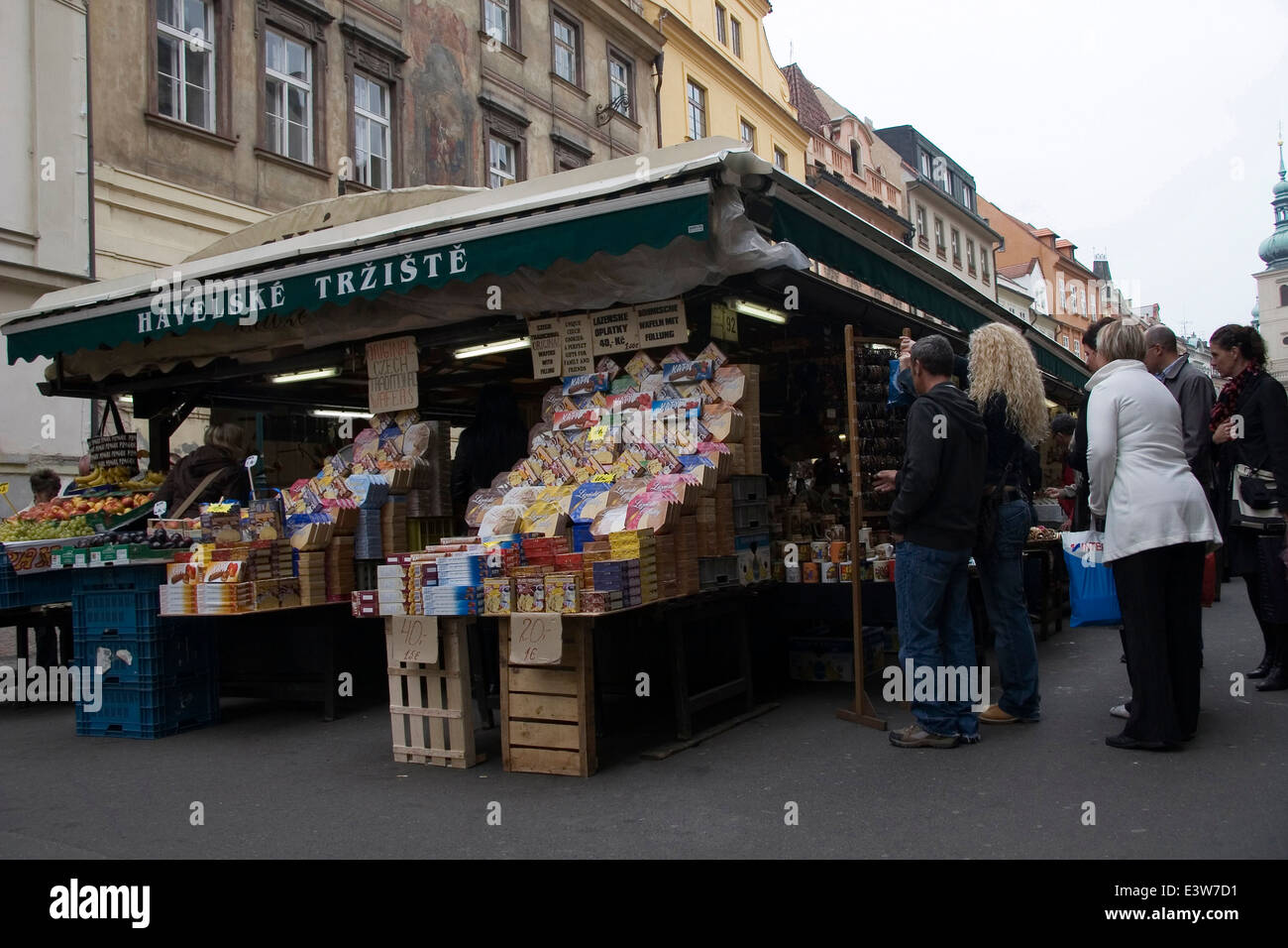 street market, prague, czech republic Stock Photo