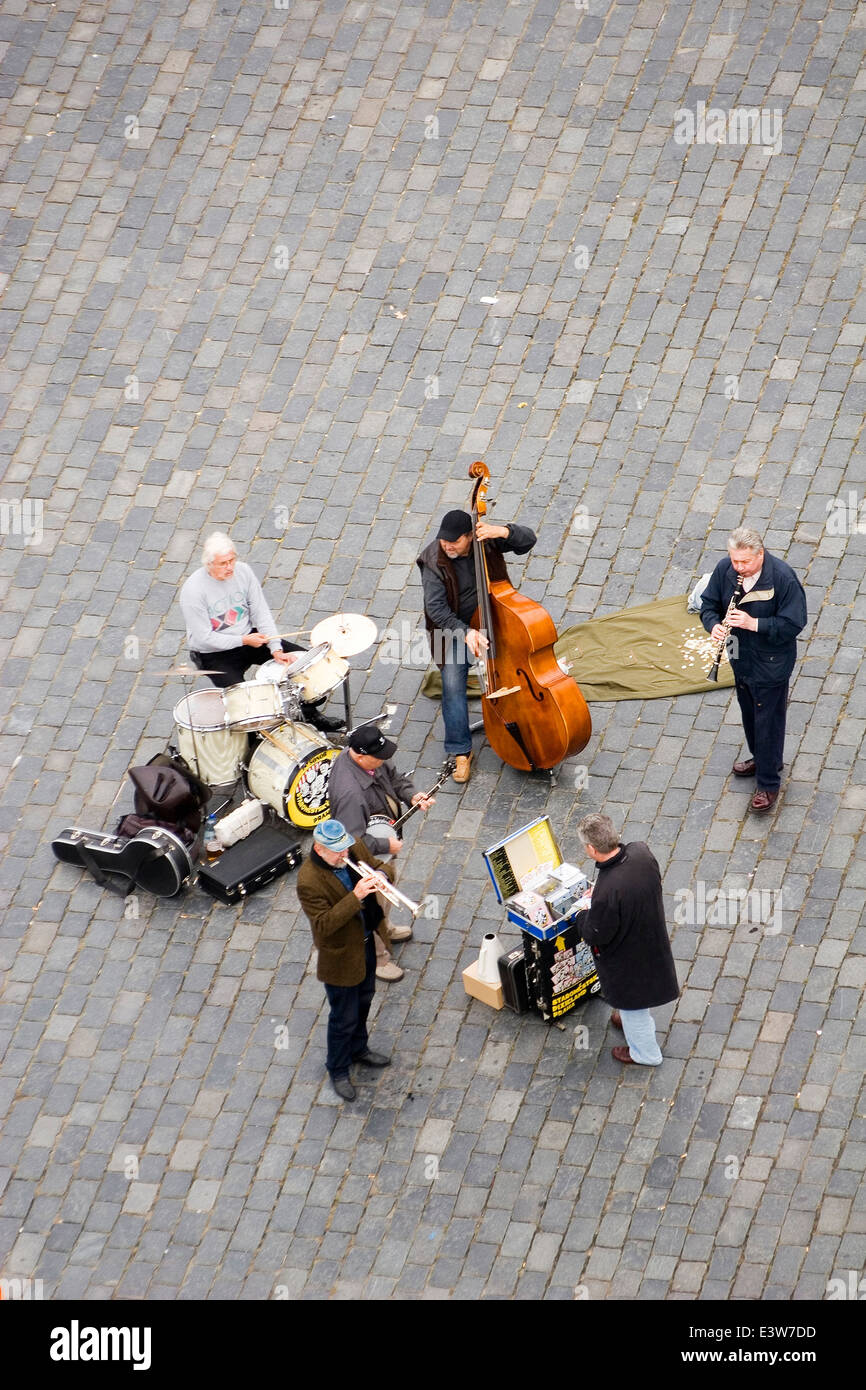 music band, prague, czech republic Stock Photo