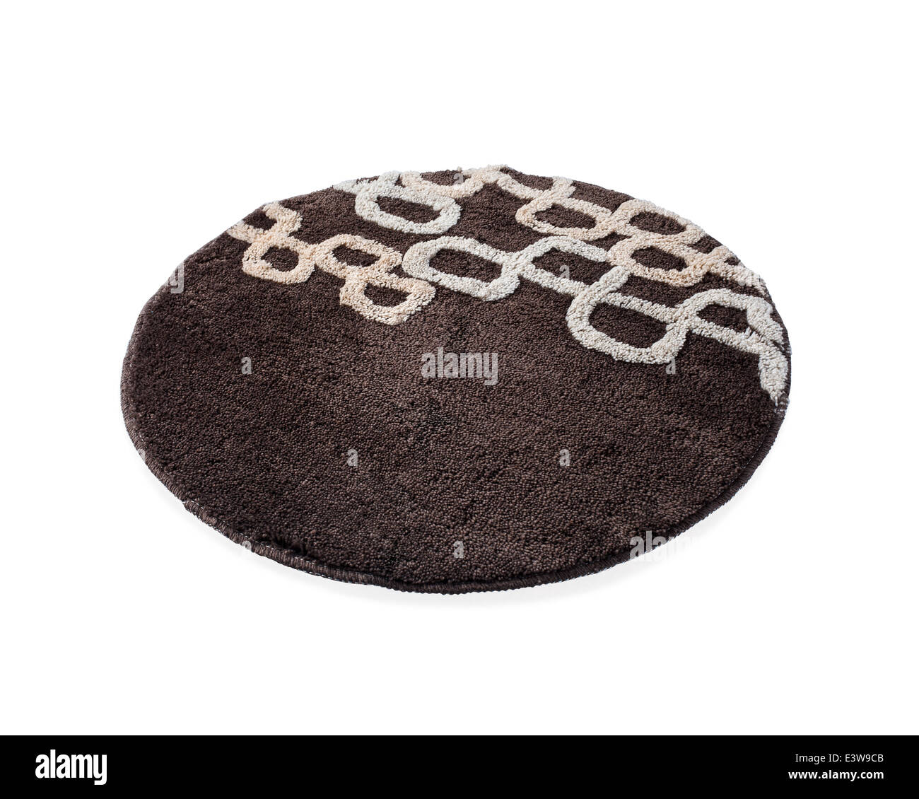 a round brown carpet isolated on white background Stock Photo Alamy