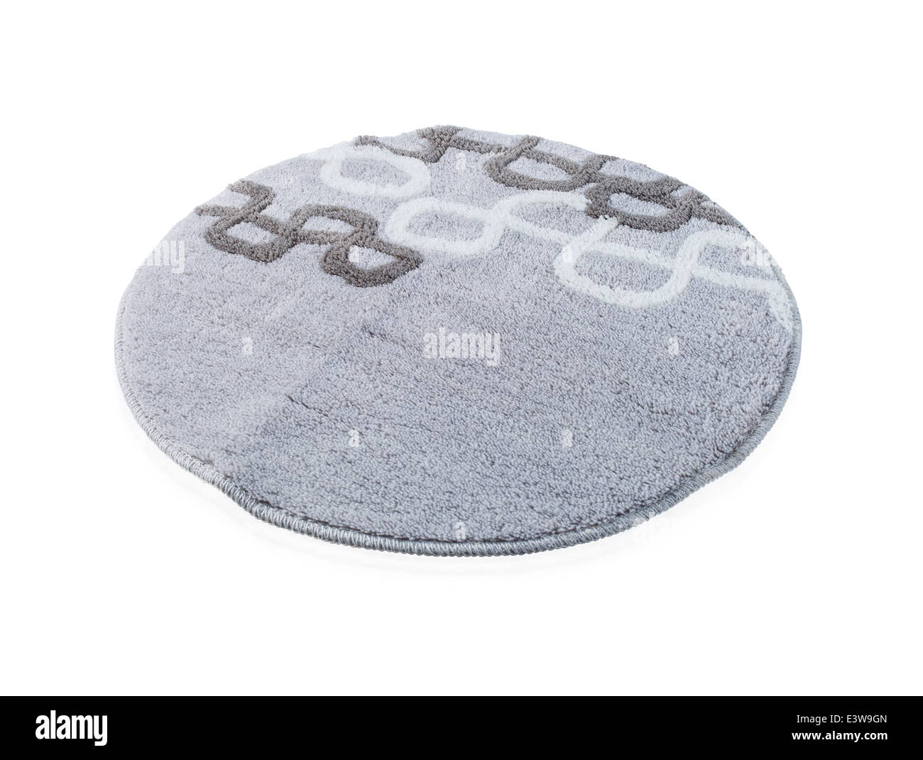 a round gray carpet isolated on white background Stock Photo