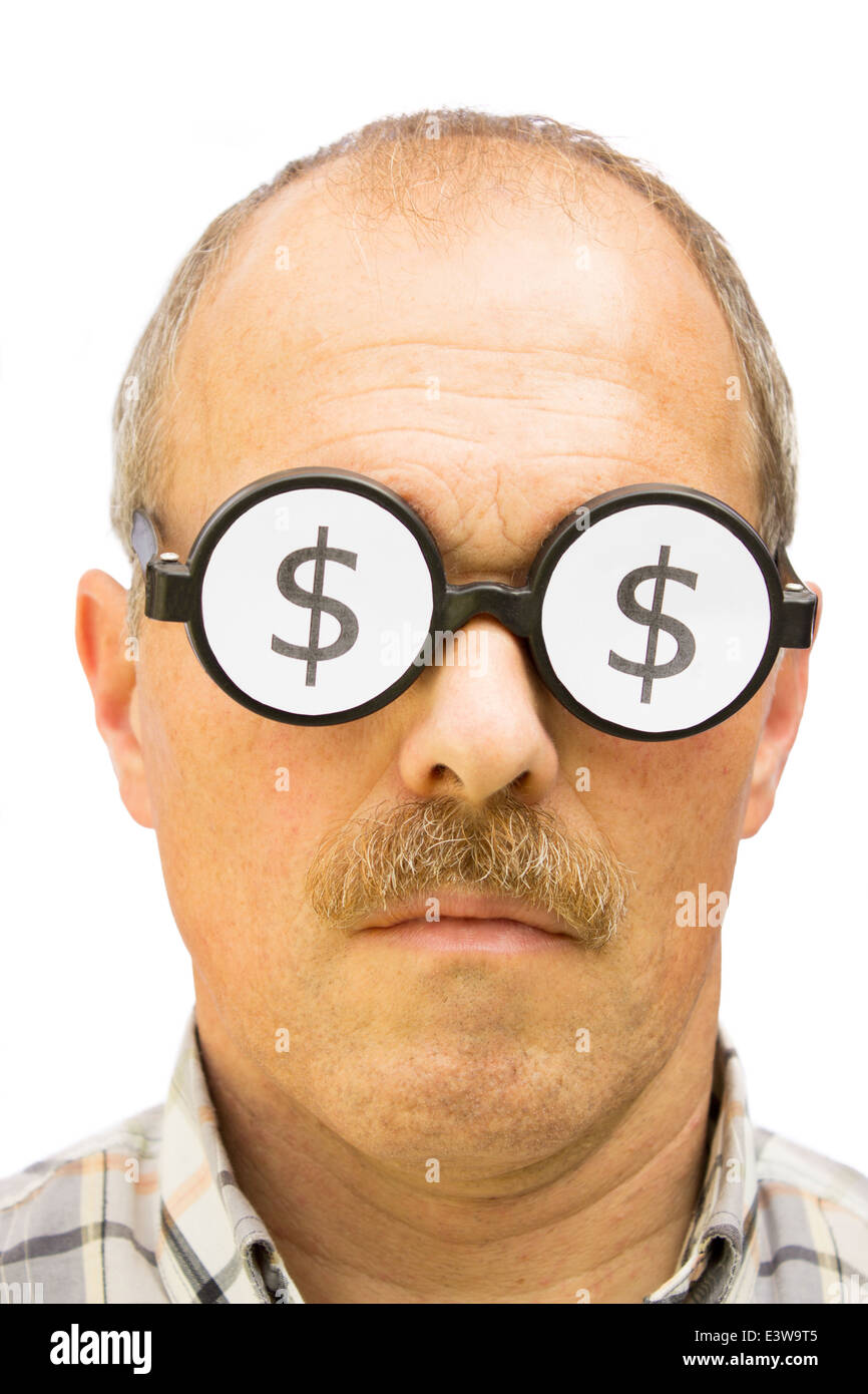 Dollar sign money glasses hi-res stock photography and images - Alamy