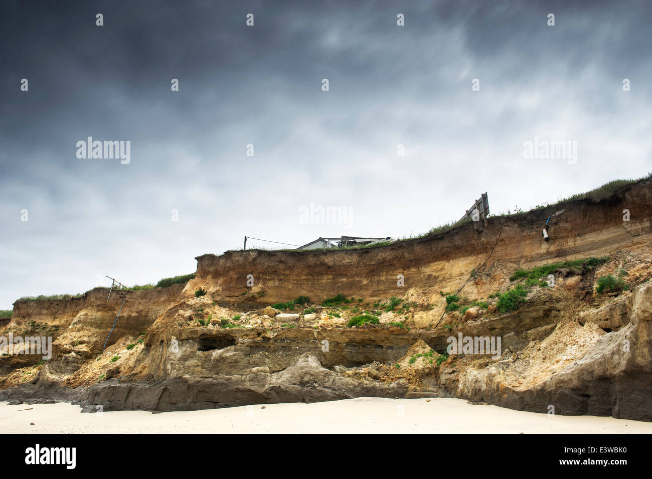Coastal erosion at Happisburgh in Norfolk Stock Photo - Alamy