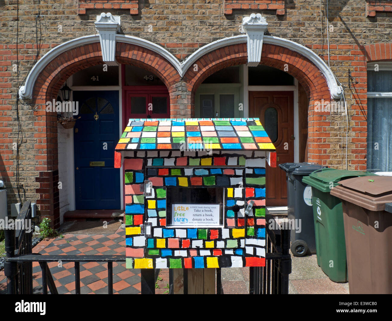 Little Free Library Decorated Box On The Walthamstow Art Trail Outside little-free-library-decorated-box-on-the-walthamstow-art-trail-outside