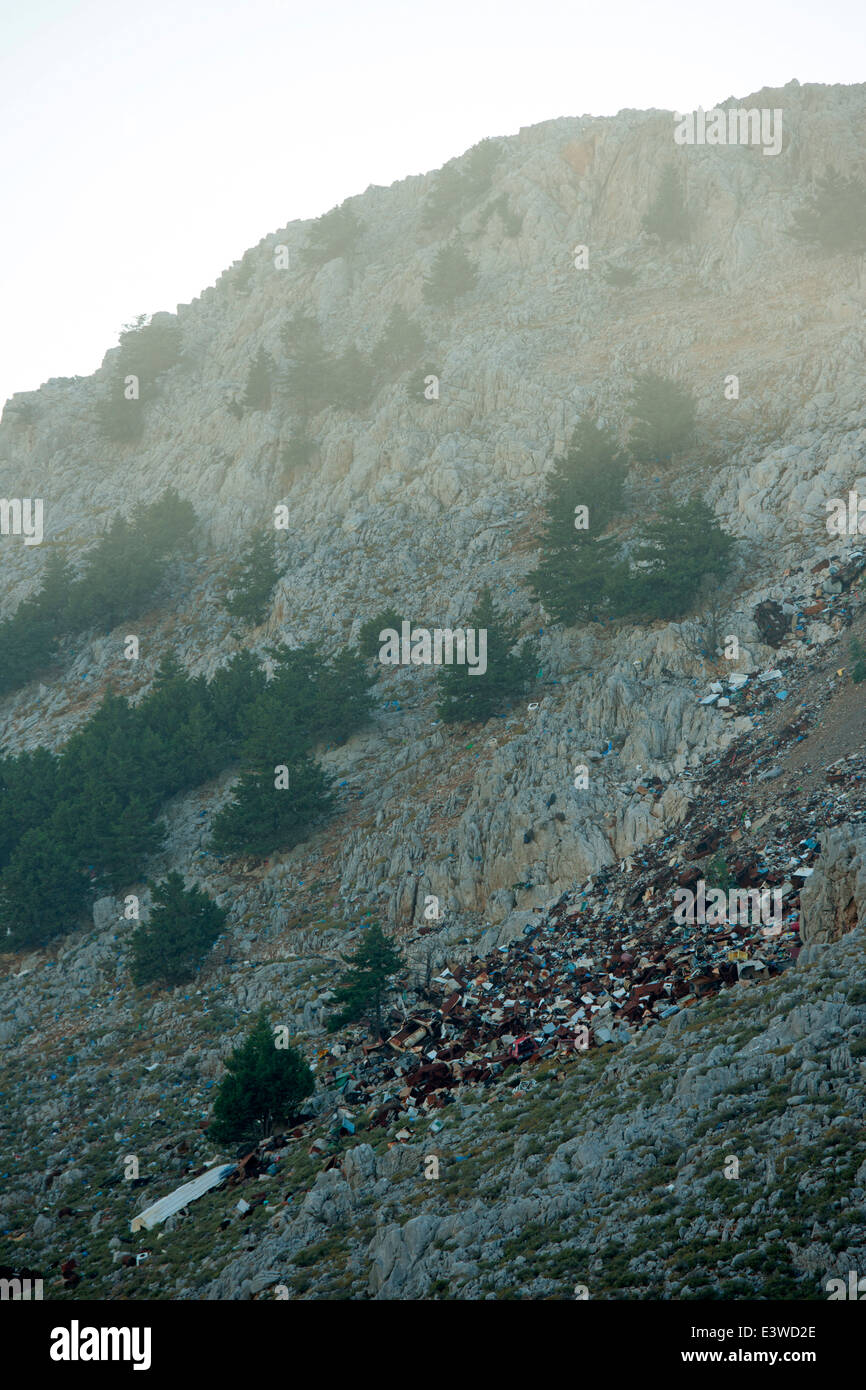 Griechenland, Symi, Müllkippe Stock Photo