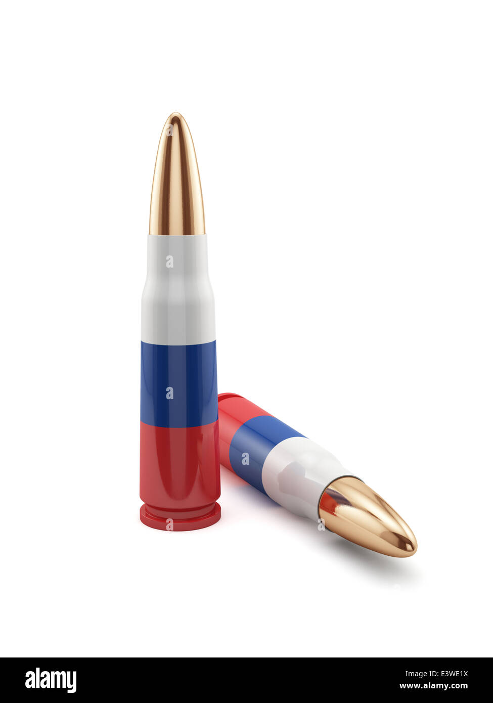 3d render of russian flag bullets isolated on white background Stock ...