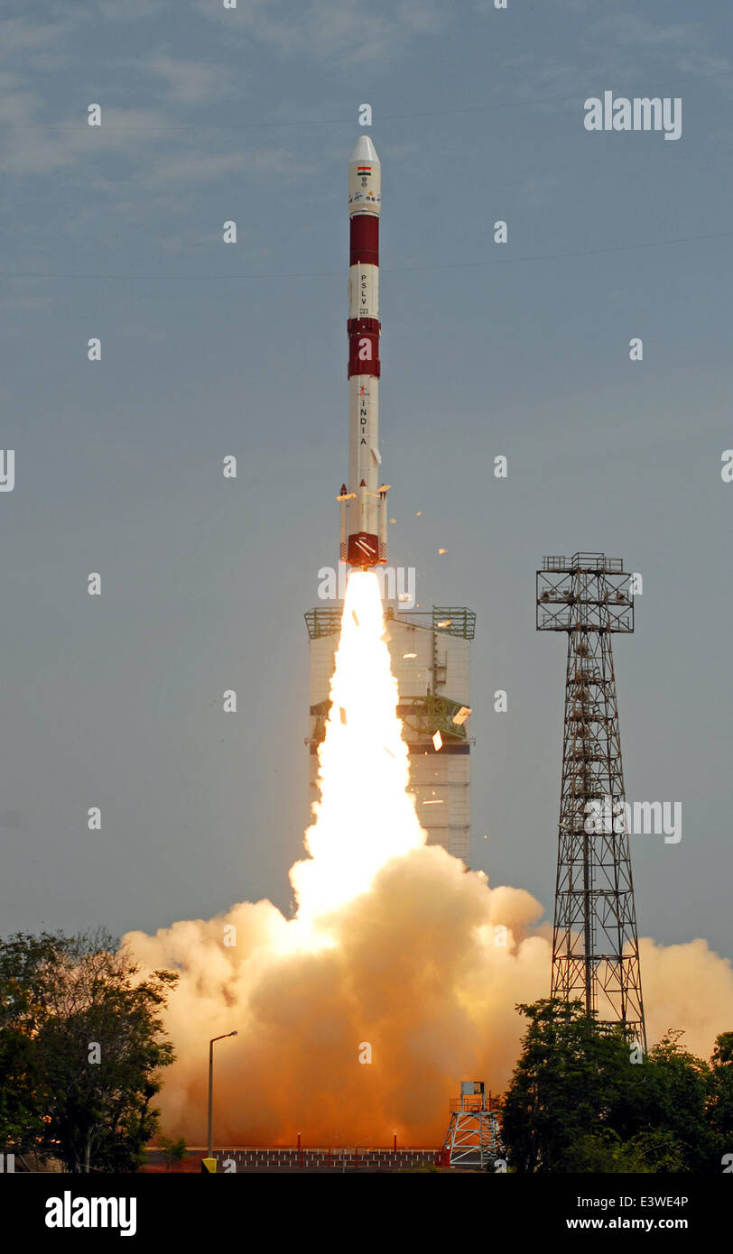 Sriharikota, India. 30th June, 2014. The Polar Satellite Launch Vehicle