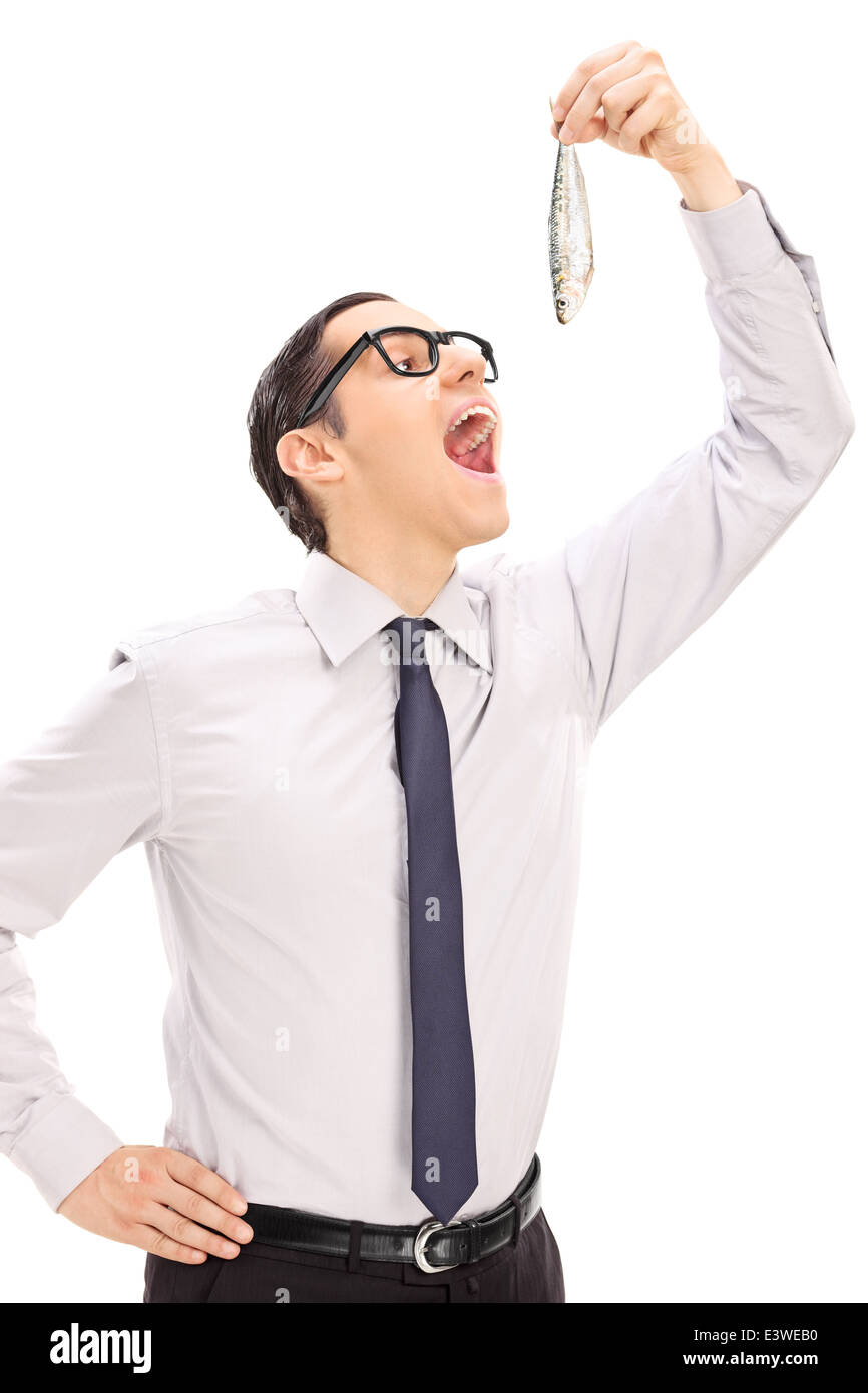 Man eating fish hi-res stock photography and images - Alamy