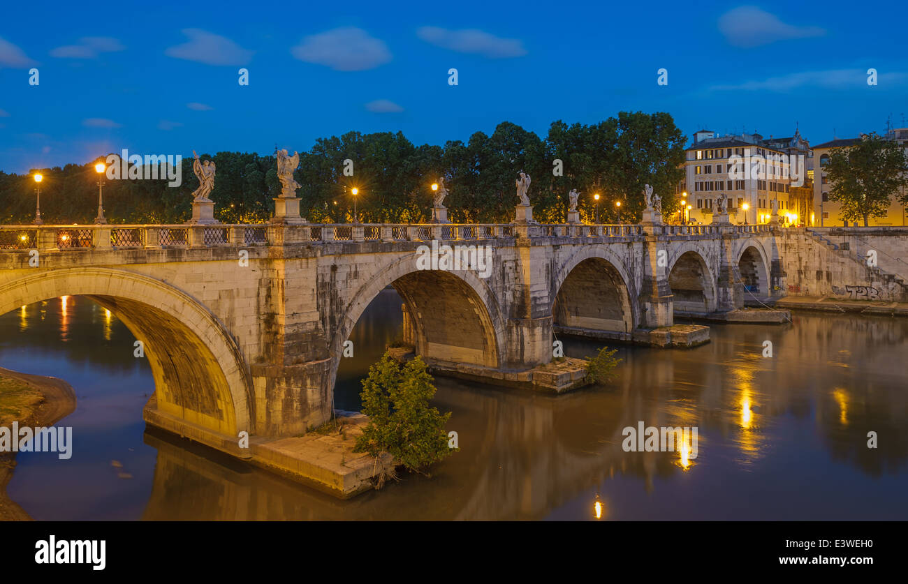 Sant’Angelo bridge in Rome, Italy Stock Photo
