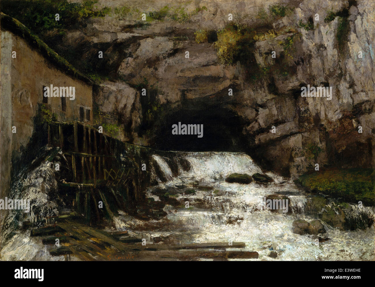 Gustave Courbet - The Source of the Loue - 1864 - MET Museum - New-York Stock Photo