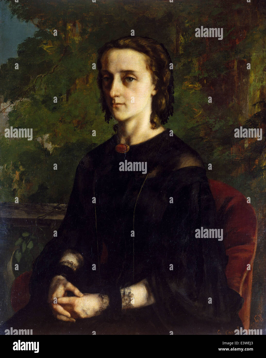 Gustave Courbet - Madame de Brayer - 1858 - MET Museum - New-York Stock Photo
