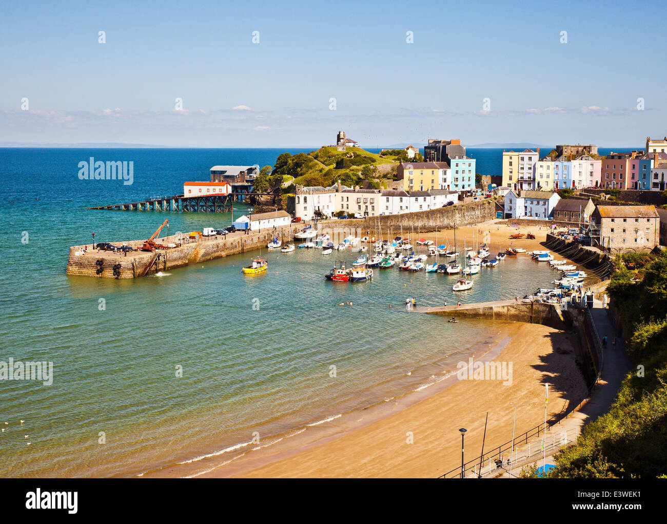 Tenby harbour. Stock Photo