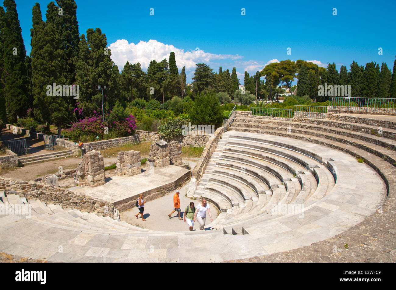 Ancient amphitheatre, Kos town, Kos island, Dodecanese islands, South Aegean region, Greece, Europe Stock Photo