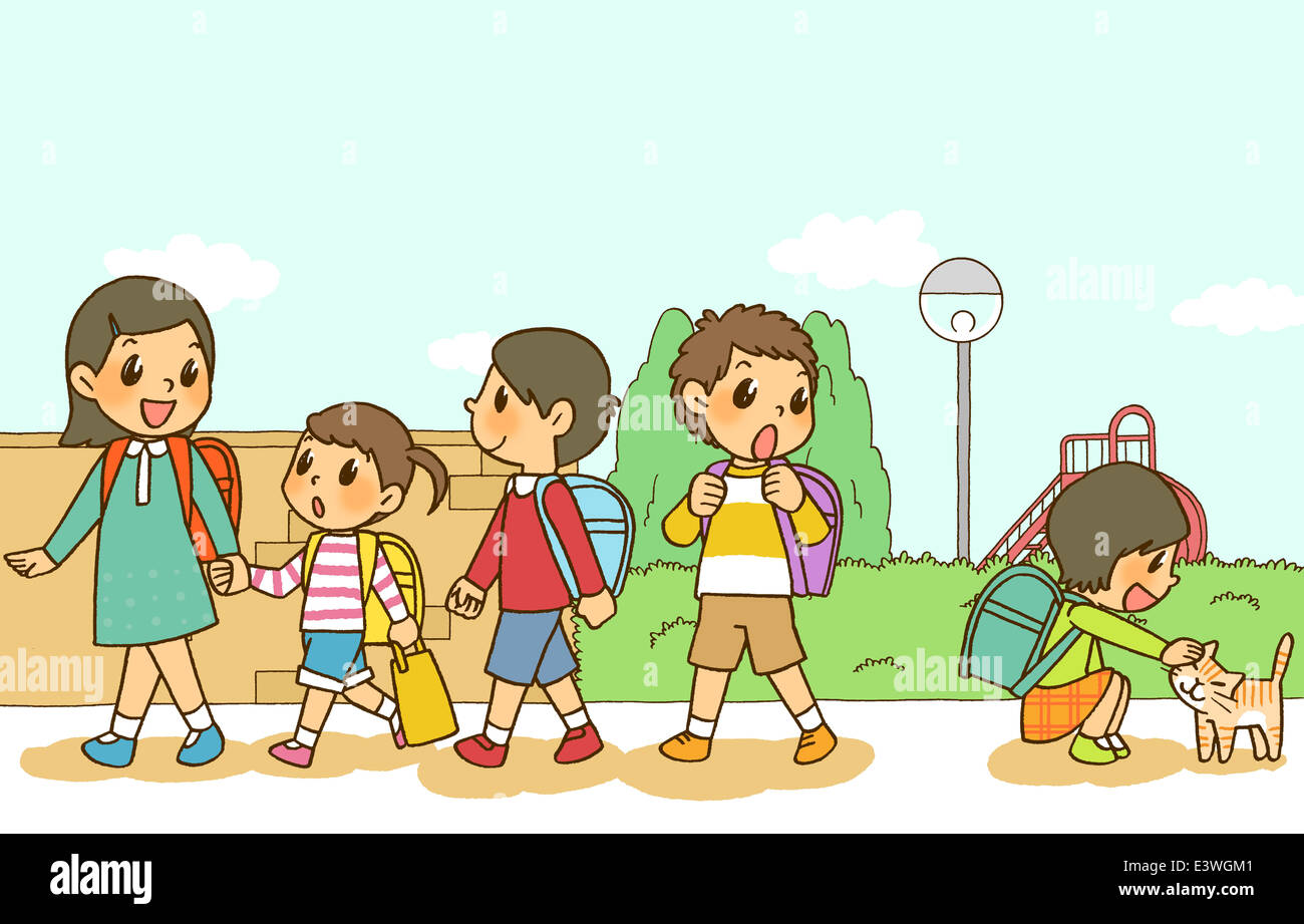 School Illustration Stock Photo