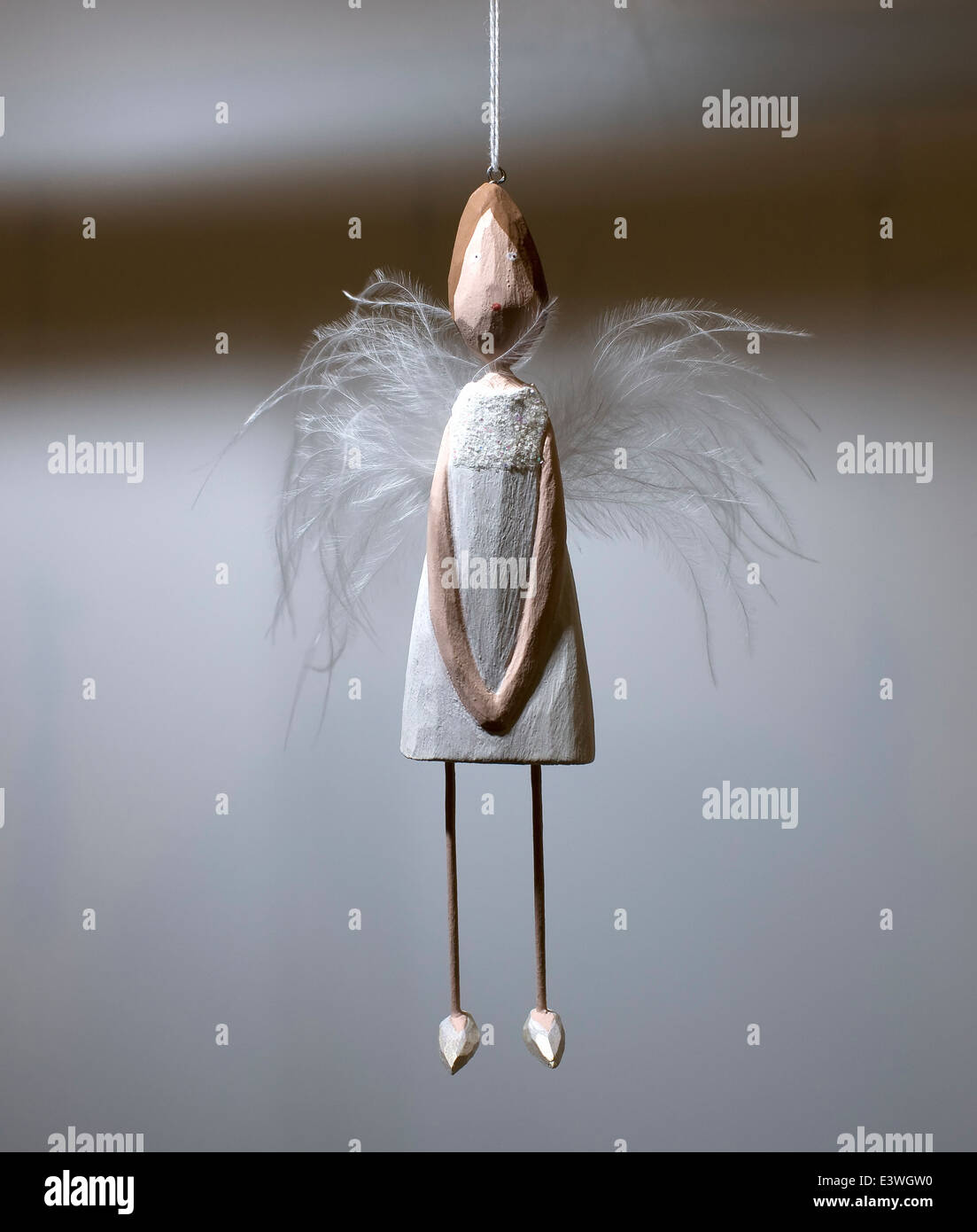 Angel, handmade Christmas ornament. Stock Photo