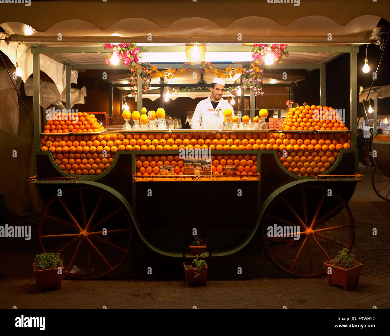 Juice stand in Marrakesh or Marrakech, Morocco Stock Photo Alamy