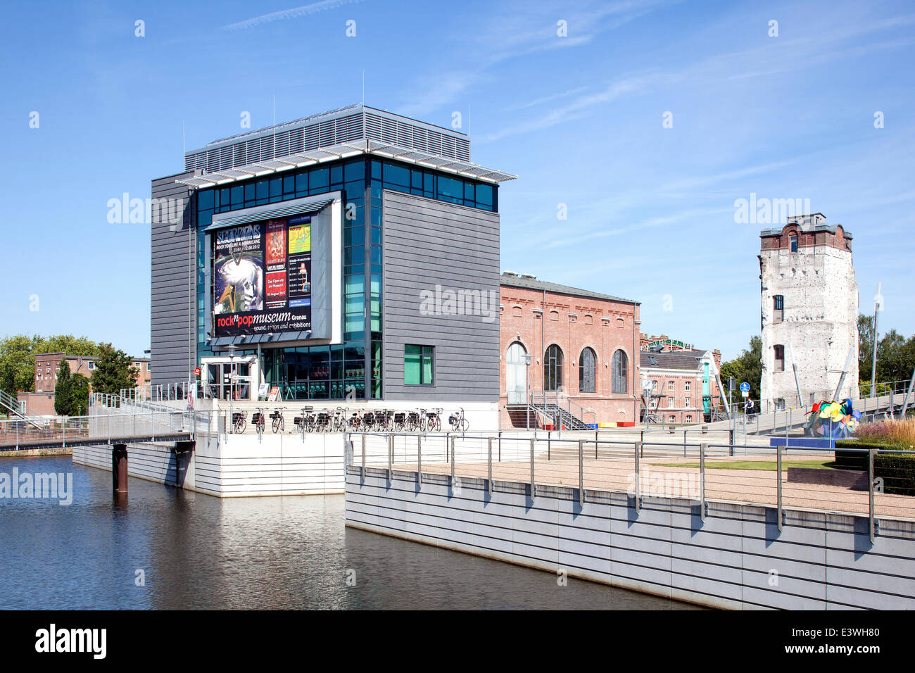 Rock’n’popmuseum, Turbine Hall of the former spinning works van Delden and Co., Udo Lindenberg Square, Gronau, Westphalia Stock Photo