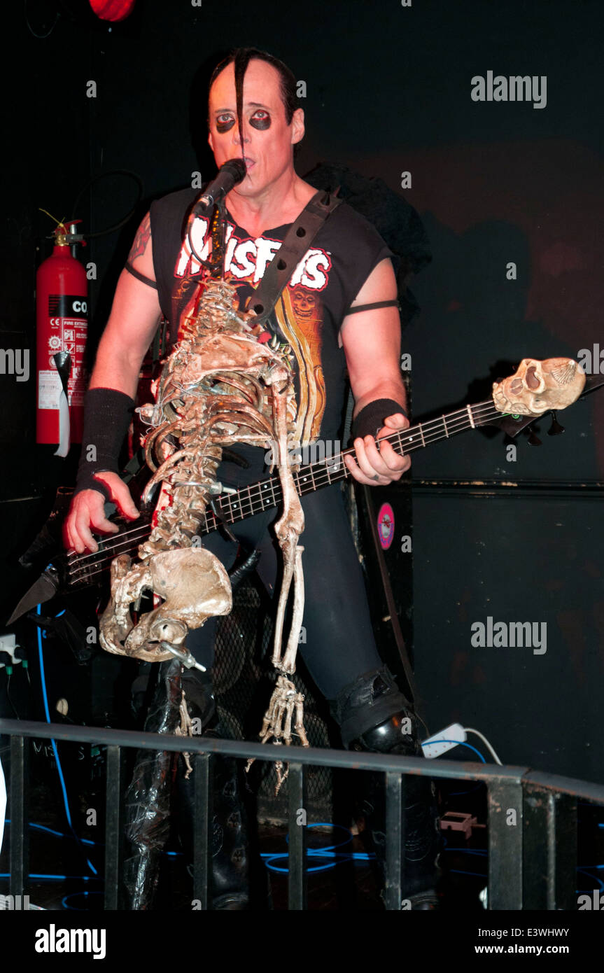 Singer Jerry Only (Gerrard Caiafa) performing with The Misfits.  EDITORIAL USE ONLY Stock Photo