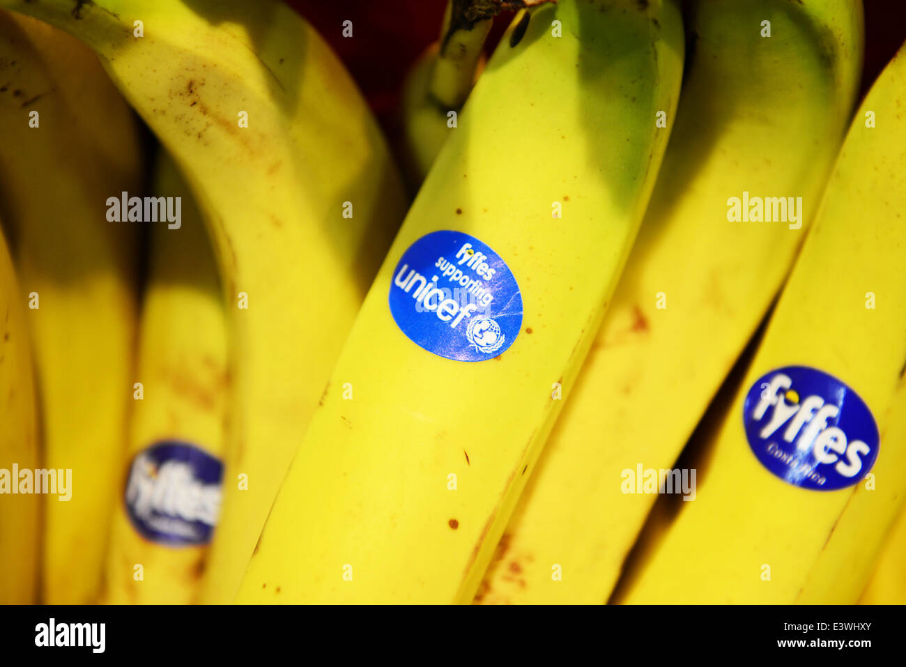 Fyffes Bananas, supporting unicef Stock Photo Alamy