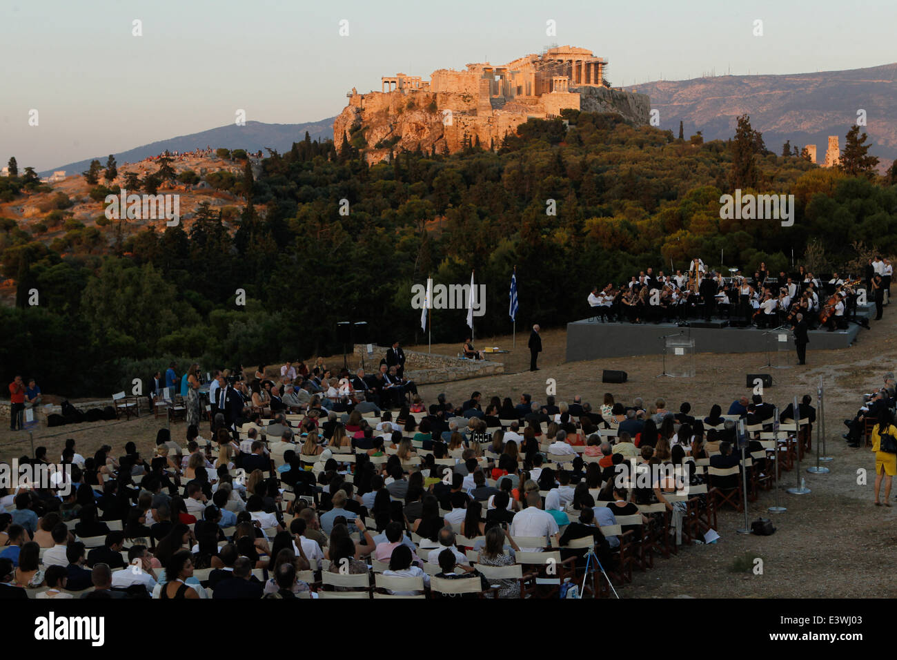 Concert in Pnyka, Athens Greece Stock Photo Alamy