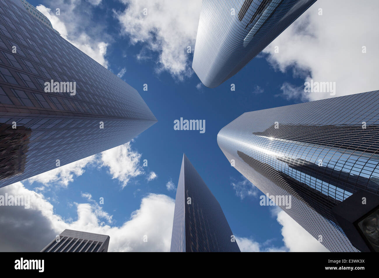 Downtown Los Angeles highrise office towers with clouds Stock Photo - Alamy