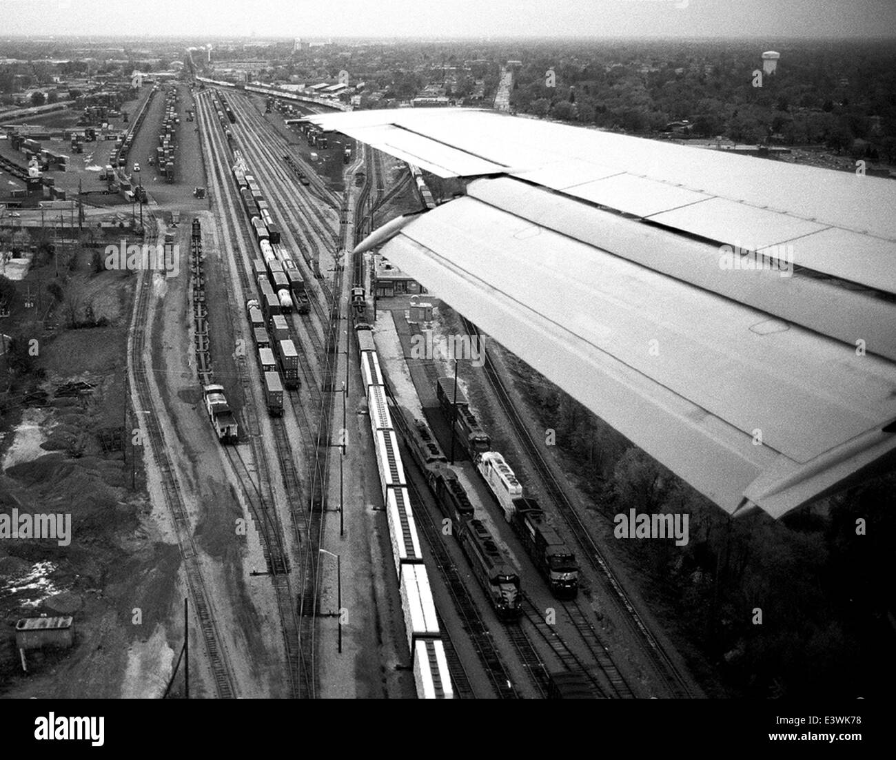 AJAXNETPHOTO. - 26TH OCTOBER, 1999. CHICAGO, USA. - STOCKYARD VIEW - AERIAL VIEW OF RAILWAY MARSHALLING YARDS. PHOTO:JONATHAN EASTLAND/AJAX REF: M7STOCKYARDS Stock Photo