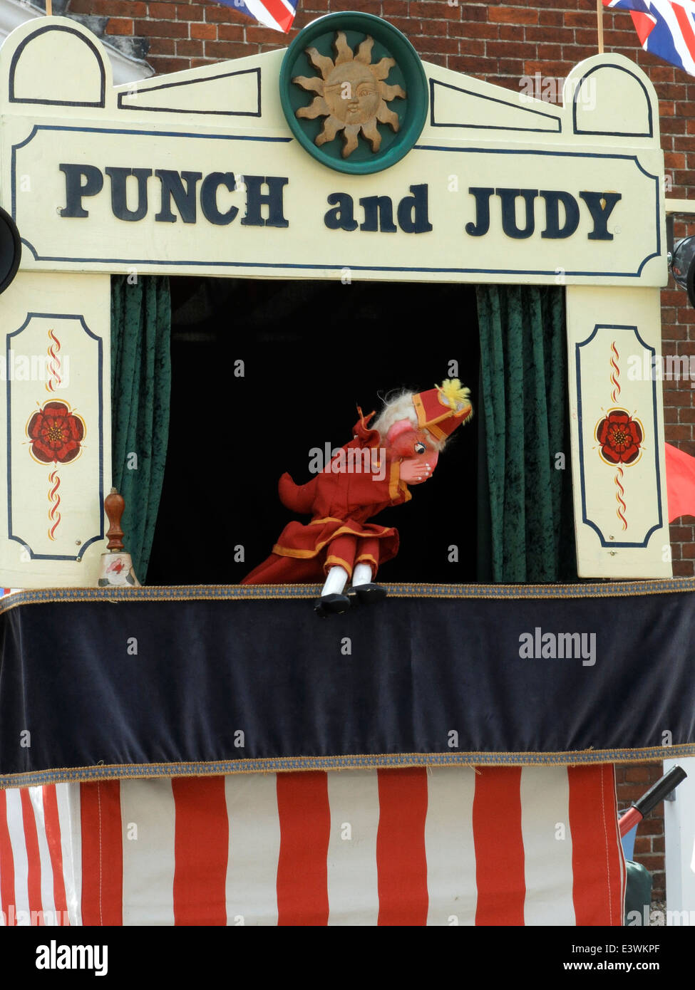 Punch and Judy at the Southwold Arts Festival in Suffolk, England. Stock Photo