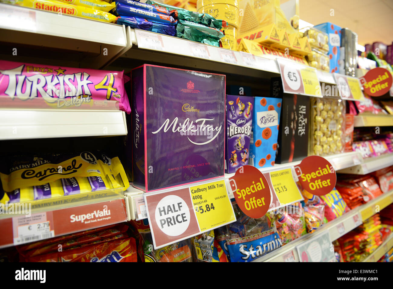 Boxes of chocolates Stock Photo