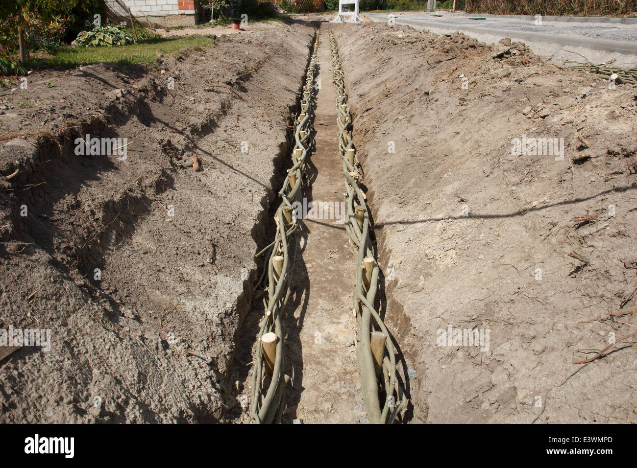 waste water trench Stock Photo