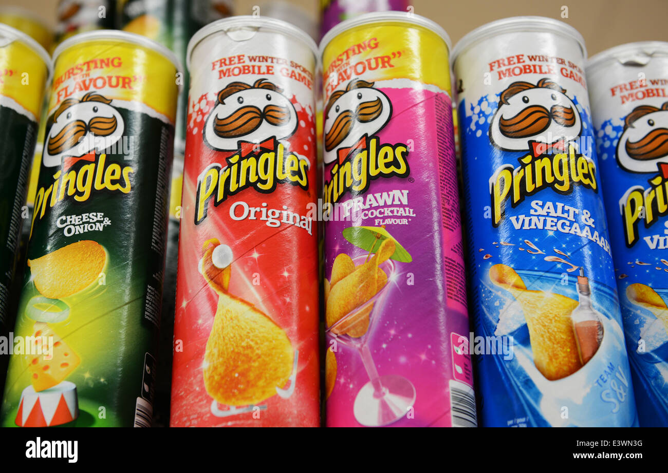 Pringles brand of potato wheatbased stackable snack chips owned