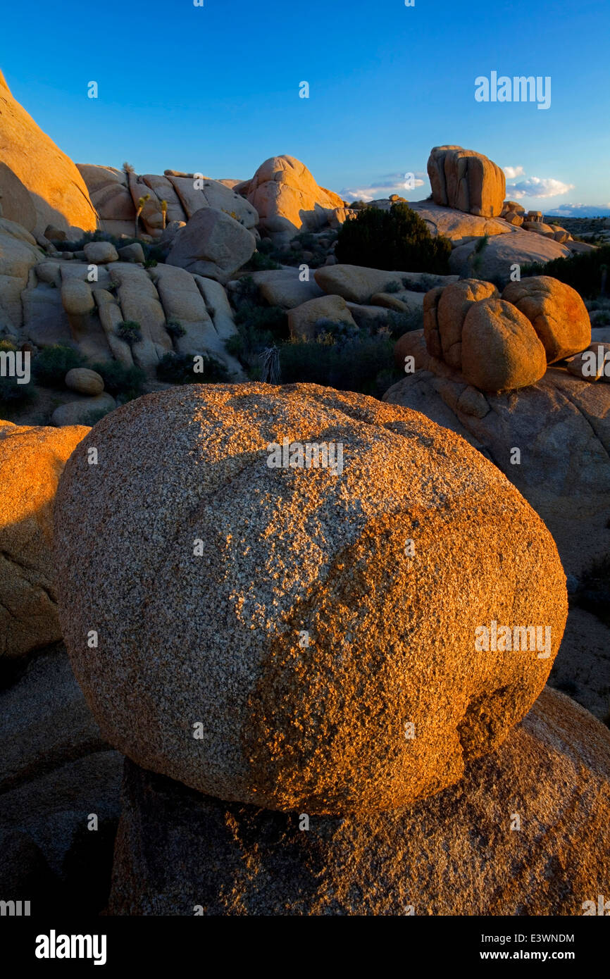 USA, California, Joshua Tree National Park, granite at Sheep Pass Stock ...