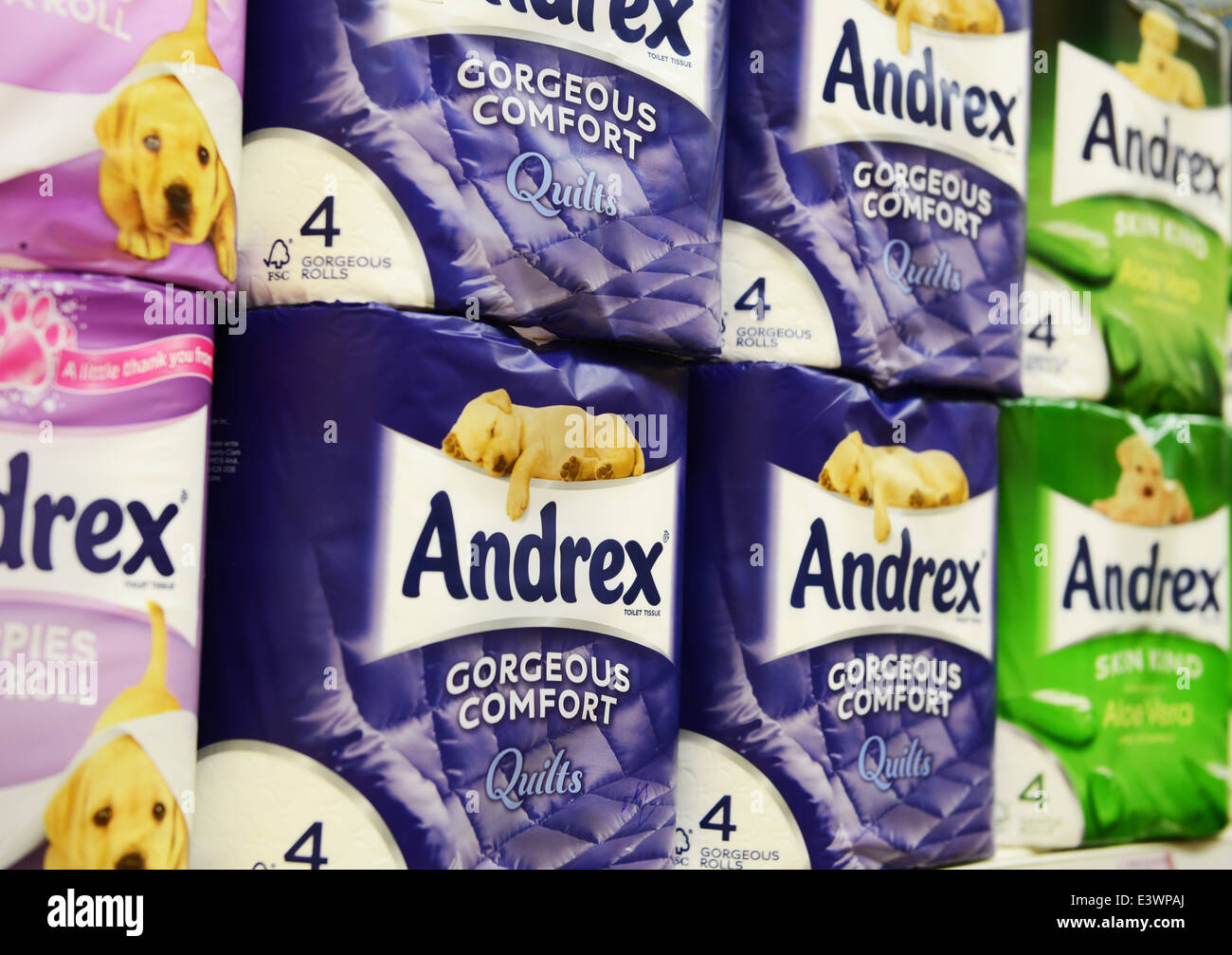 Andrex toilet tissue Stock Photo