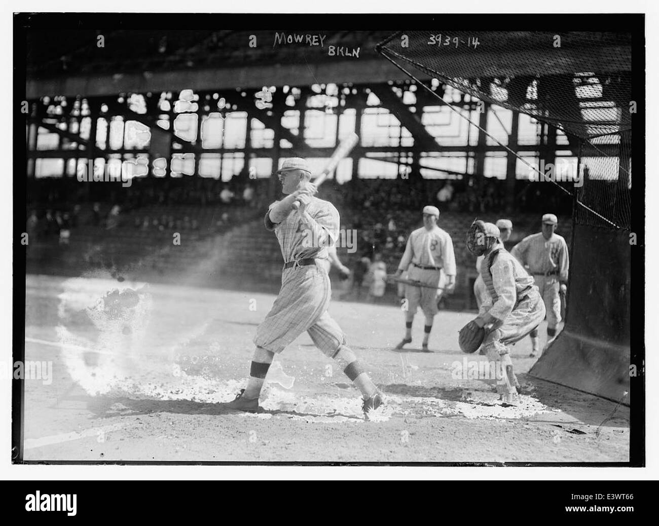 [Mike Mowrey batting, Brooklyn NL (baseball)] (LOC) Stock Photo
