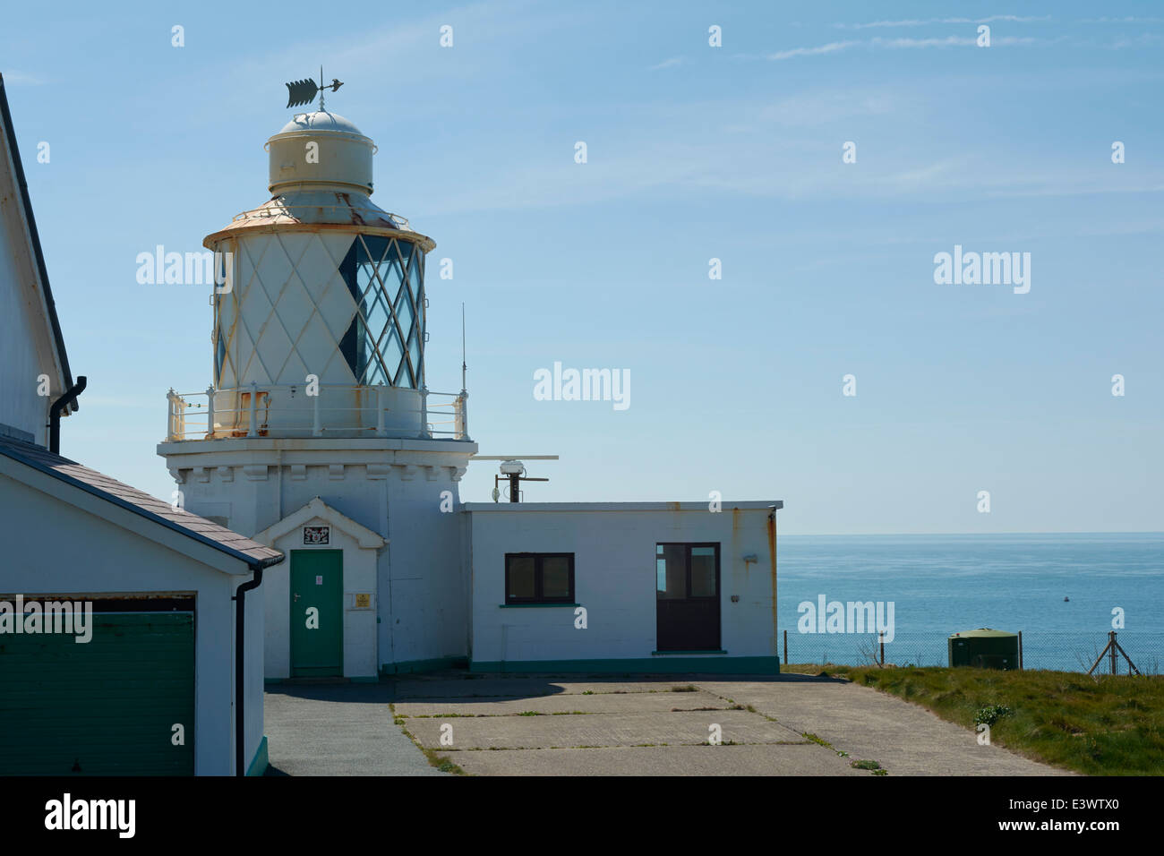 Lighthouse at St Ann's Head, Dale, Pembrokeshire, Wales, UK Stock Photo