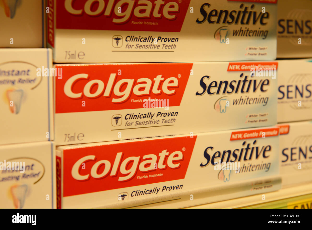 Colgate sensitive toothpaste Stock Photo